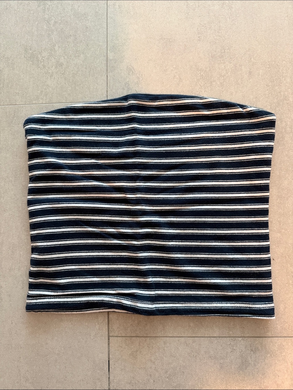 Brandy Melville Striped Tube Top in Navy and White